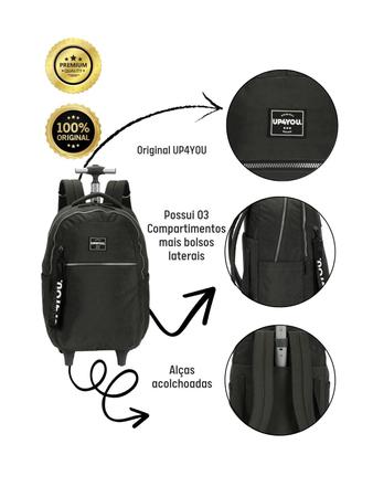 Imagem de Kit Mochila Up4You Preto Grande + Lancheira Térmica Conjunto