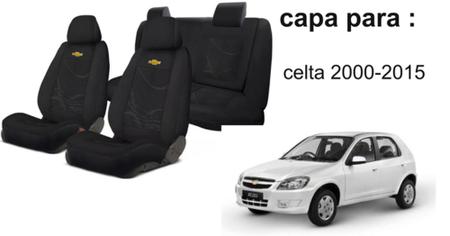 Imagem de Kit Moderno Capas de Tecido Celta 2000-2015 + Capa Volante + Chaveiro GM