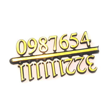 Imagem de Kit Monte Relógio Mecanismos + Números + Ponteiros Dourados 5 Unidades