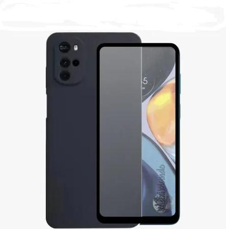 Kit Moto G22 - Película 3d + Capa Case Silicone Aveludada - GCR Imagem de Kit Moto G22 - Película 3d + Capa Case Silicone Aveludada