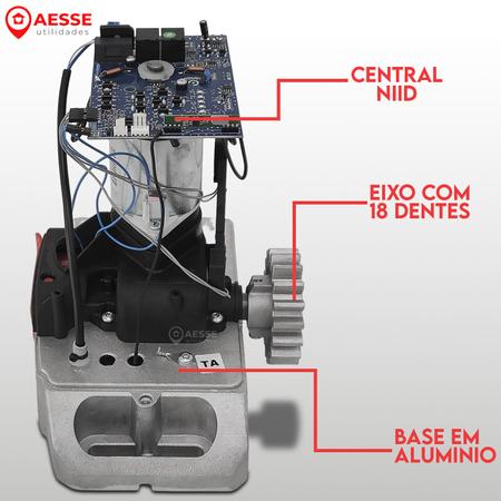 Imagem de Kit Motor Portão Eletrônico Deslizante DZ Niid Garen 7 segundos 500 kilos