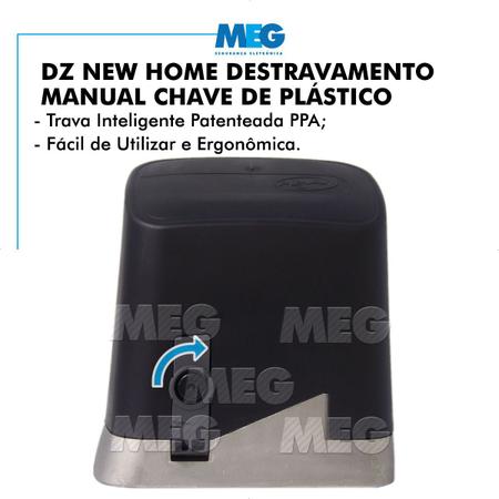 Imagem de Kit Motor Ppa Dz Home 1/4 Deslizante 5 Control Portão 250kg