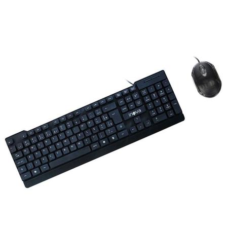 Imagem de kit mouse e teclado com fio