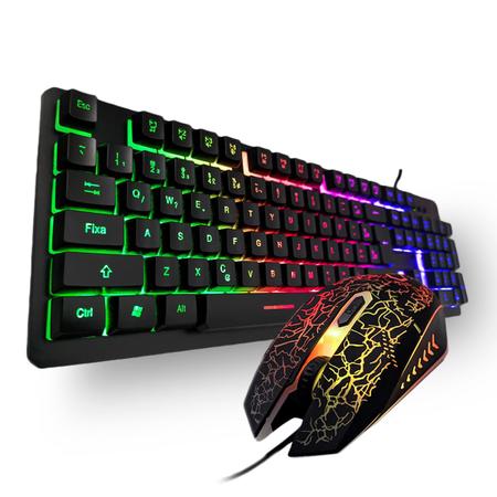 Kit Teclado Gamer Tedge RGB+ Mouse Gamer Tedge RGB + Game Pass Pc de 3 Meses