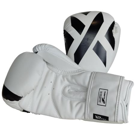 Imagem de Kit Muay Thai Kickboxing Luva + Caneleira + Bolsa Olimpo Branco