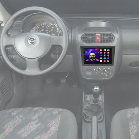 Imagem de Kit Multimídia Android Corsa Montana Meriva Vectra 2002 A 2012 2 Din 7 Polegadas GPS Tv Online