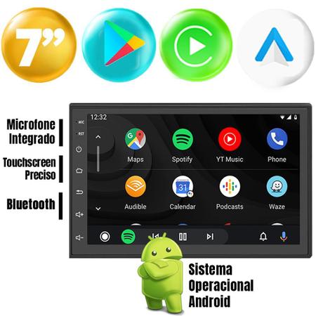Imagem de Kit Multimidia Carplay Android Auto Uno 2011 A 2016 Fiorino 2011 A 2021 7" Comando Por Voz Siri Wifi