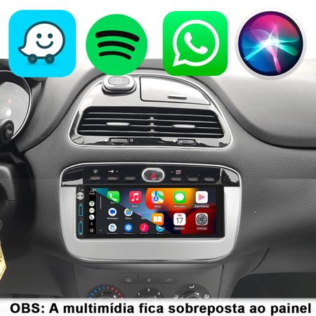 Imagem de Kit Multimidia Carplay Linea Punto 2013-2017 1 Din Bluetooth + Moldura