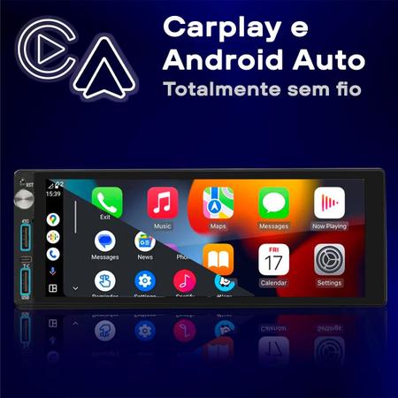 Imagem de Kit Multimidia Carplay Linea Punto 2013-2017 1 Din Bluetooth + Moldura