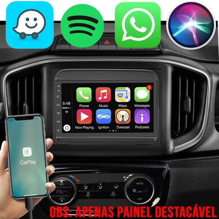 Imagem de Kit Multimidia Fiat Mobi Uno Toro 7" Android Auto CarPlay Voz Google Siri Tv Online Bluetooth Gps