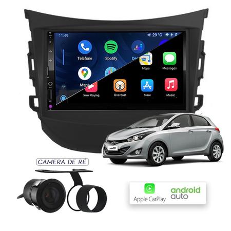 Imagem de Kit Multimídia HB20 2012 / 2019 CarPlay AndroidAuto 7 Pol USB BT FM