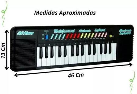 Jogo 2 Peças Musical Infantil Mini Bateria+piano Teclado 32