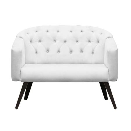 Imagem de Kit Namoradeira + 2 Poltronas Decorativa Estrela Retrô Suede Branco