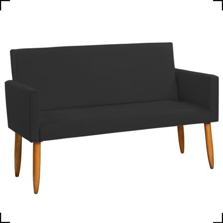 Imagem de Kit Namoradeira + 2 Poltronas Decorativas Para Sala Nina + 2 Puff Redondo Suede Cores Pé Castanho - Clique E Decore 