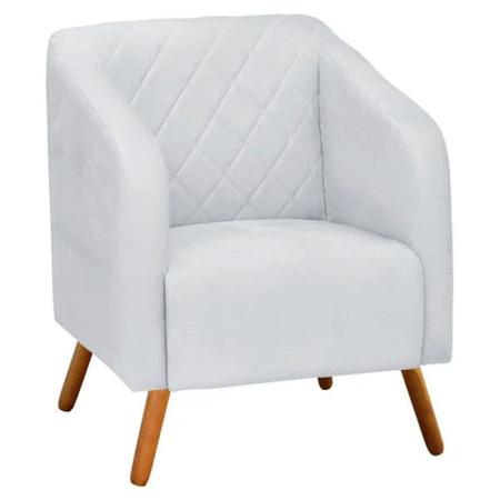 Imagem de Kit Namoradeira Decorativa Master com 2 Poltronas Pés Madeira Corano Branco