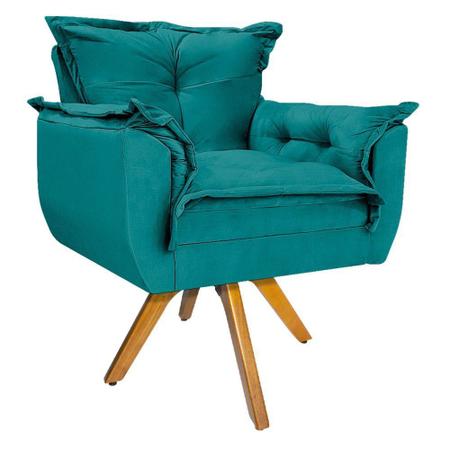 Kit Namoradeira, Poltrona e Puff Zatti Base Giratória de Madeira Sala de Espera Suede Azul Turquesa - DAMAFFÊ MÓVEIS - DAMAFFE MÓVEIS Imagem de Kit Namoradeira, Poltrona e Puff Zatti Base Giratória de Madeira Sala de Espera Suede Azul Turquesa - DAMAFFÊ MÓVEIS