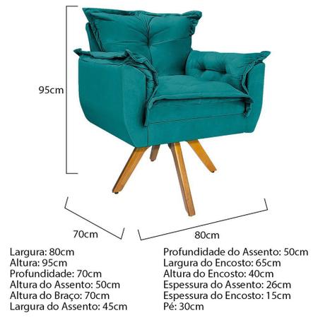 Kit Namoradeira, Poltrona e Puff Zatti Base Giratória de Madeira Sala de Espera Suede Azul Turquesa - DAMAFFÊ MÓVEIS - DAMAFFE MÓVEIS Imagem de Kit Namoradeira, Poltrona e Puff Zatti Base Giratória de Madeira Sala de Espera Suede Azul Turquesa - DAMAFFÊ MÓVEIS