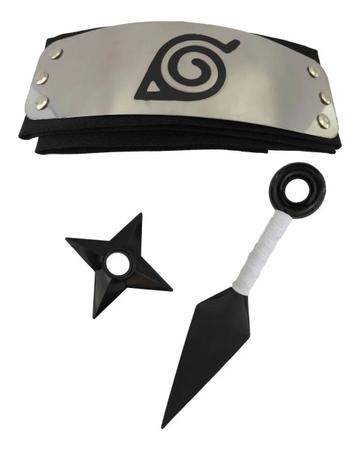 kit Bandana Naruto aldeia da folha Renagado, Kunai, Shuriken e Colar  Ajustável Akatsuki - Kits / Conjuntos de Joias e Bijuterias - Magazine Luiza