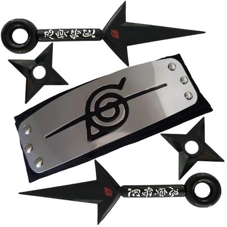 Kit bandana naruto akatsuki + kunai aldeia da folha konoha cosplay -  mvendas - Bandana - Magazine Luiza