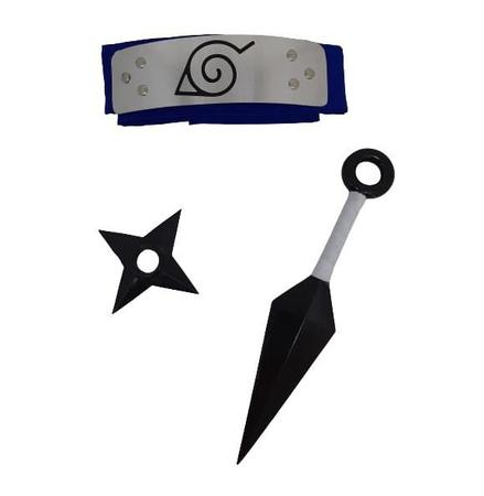 Kit bandana naruto akatsuki + kunai aldeia da folha konoha cosplay -  mvendas - Bandana - Magazine Luiza