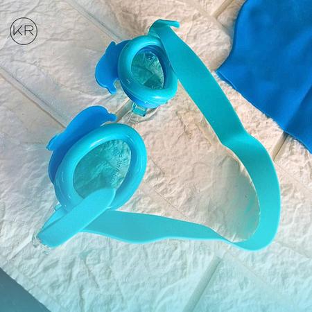 Imagem de Kit Natação Infantil Touca Óculos Protetor Auricular e Nasal