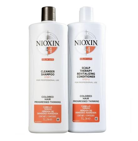 Imagem de Kit Nioxin Hair System 4 - Shampoo 1L + Condicionador 1L
