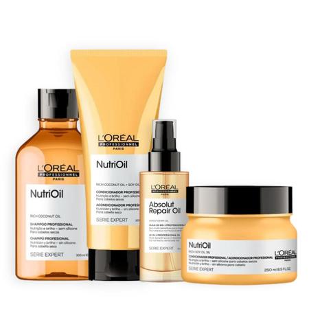 Imagem de Kit NutriOil Sh 300ml + Cond 200ml + Masc 250ml + Óleo 90ml