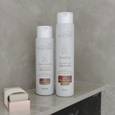 Kit Onix Desamarelador Grisalhos Shampoo e Condicionador - Grisalho Natural  - Sweet Age Cosméticos - Kit Shampoo e Condicionador - Magazine Luiza