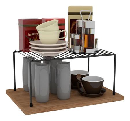 Imagem de Kit Organizador Armário Cozinha Completo em Aço 7 Unidades