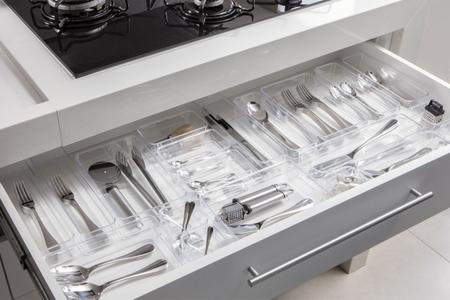 Imagem de Kit Organizador De Gaveta Multiuso Cozinha Make Bebê Diamond Em Acrílico 5 Pcs