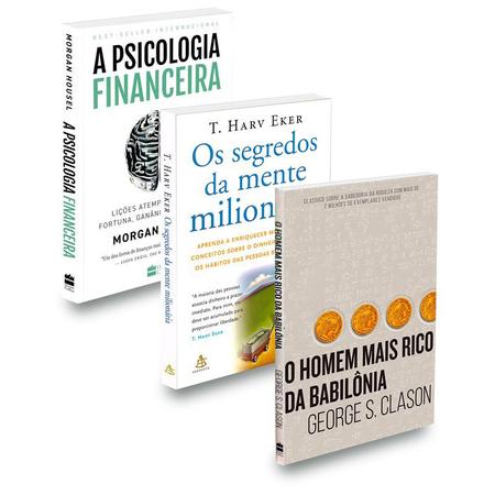 Imagem de Kit Os Segredos Da Mente Milionária + O Homem Mais Rico Da Babilônia + A Psicologia Financeira