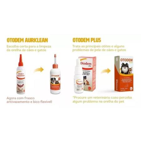 Imagem de Kit Otodem Plus 20ml + Otodem Auriclean 100 Ml