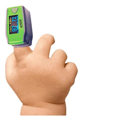 Imagem de Kit Oximetro Infantil Pediátrico Termometro Testa Infravermelho