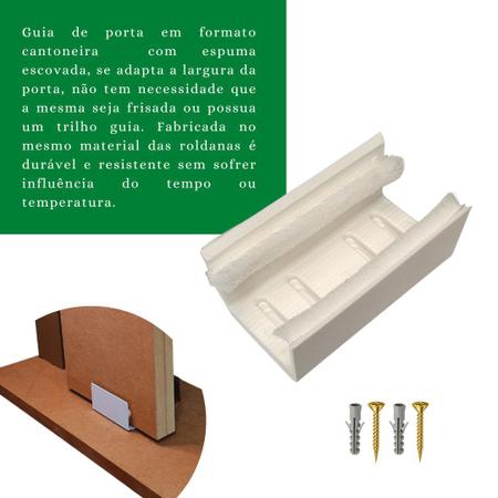 Imagem de Kit p/ Porta Correr Trilho Alumínio 35x35 3,00m Branco - RDA-4 - KT-703B