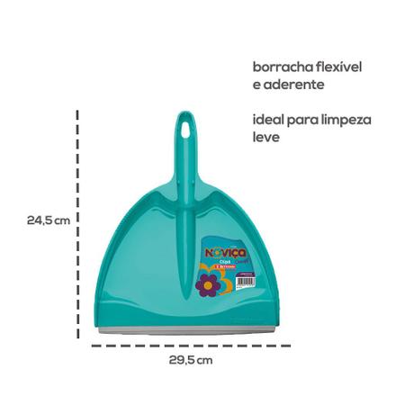 Imagem de Kit Pa de Limpeza e Escova Varremesa de Mão Verde 2 peças