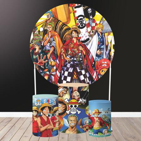 Kit Decoração de Festa One Piece Completo Painel Grande