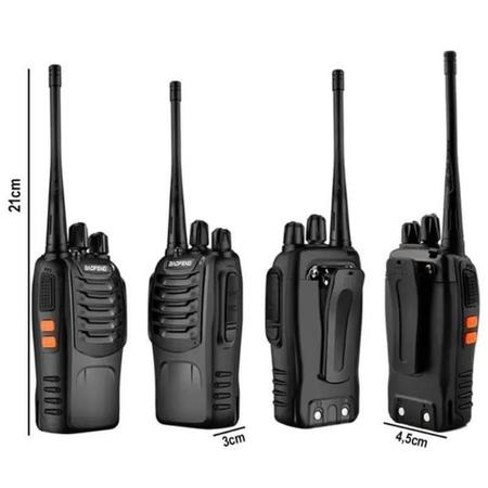 Imagem de Kit Par 4 Radio Baofeng 777S Walk Talk Comunicador 16 Canais