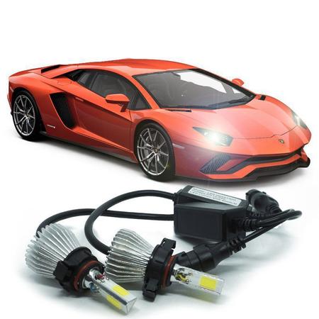 Imagem de Kit Par Lâmpada Super Led Automotiva Farol Carro 3D H16 8000 Lumens 12V 24V 6000K