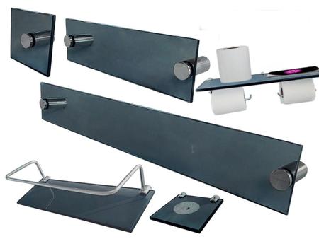 Kit Para Banheiro Premium Max 01 Fumê (6 Peças) - Vsa Imagem de Kit Para Banheiro Premium Max 01 Fumê (6 Peças)