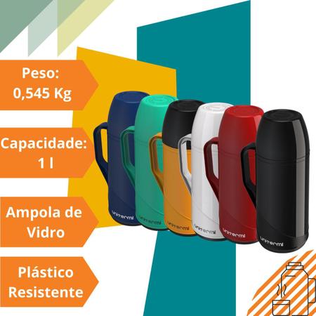 Imagem de Kit Para Café Garrafa Térmica Roma 1 Litro Com Suporte para Filtro de Café 102/103 Açucareiro 350 ML