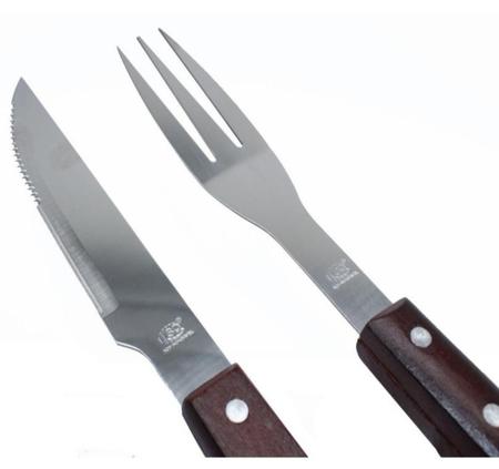 Imagem de Kit para churrasco faca 6" garfo 5,5" - sq