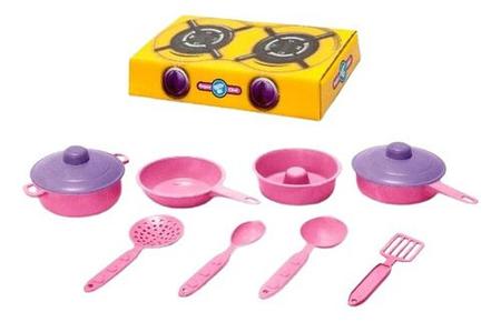 Imagem de Kit Para Cozinha De Brinquedo Batedeira + Liquidificador + 10 Peças