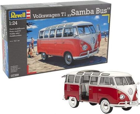 Imagem de Kit para montar revell - kombi volkswagen t1 samba bus 1/24 173 peças - rev 07399