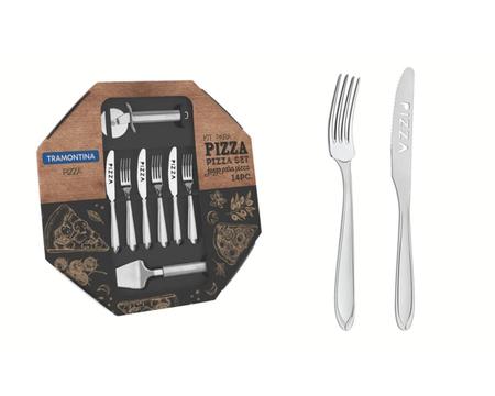 Imagem de Kit para Pizza Tramontina Laguna em Aço Inox 14 Peças