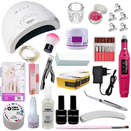 Imagem de Kit Para Unhas Gel Alongamentos Cabine Lixadeira Completo Envio Imediato  A17