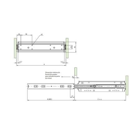 Imagem de Kit Pasta Suspensa Qps Fgv 35kg