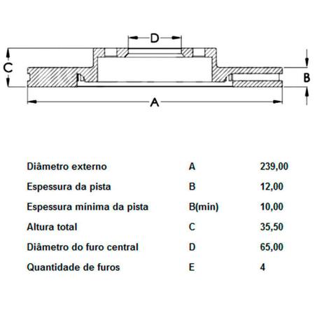 Imagem de Kit Pastilha Disco Freio Volkswagen Gol G2 95 a 2000 Dianteiro Sólido Teves