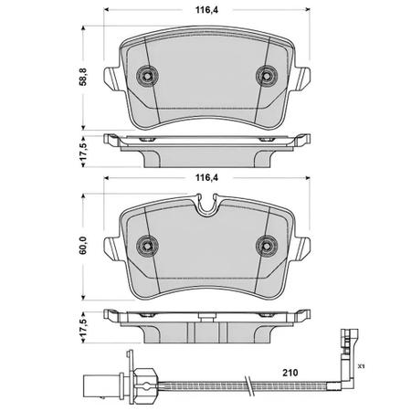 Imagem de Kit Pastilha Freio Audi A4 A5 2007 a 2022 Traseira TRW GDB1902