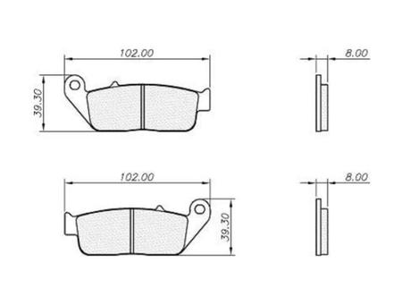 Imagem de Kit Pastilha Freio Cb Hornet 600 Sem Abs 2002 2003 2004 2005 2006 2007