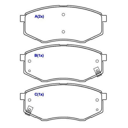 Imagem de Kit Pastilha Freio Hyundai Sonata 2011 a 2014 Dianteira Mando Syl